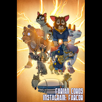 RoboCatz vs. Thunder Dogs Fan Art by Fabian Cobos